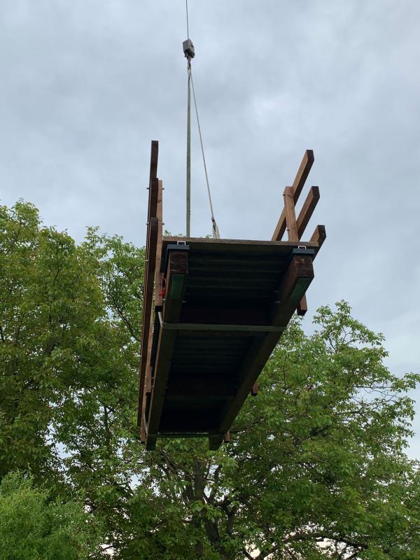 Montage neue Brücke