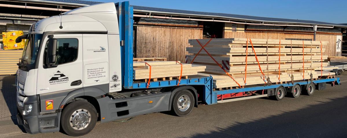 21 Tonnen Brettsperholz Decken